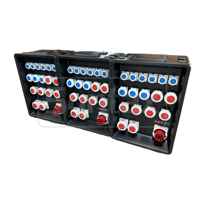 Syntax MD4 Three Phase 125A Power Distro Box In PE IP67 With Schneider Breakers For Qatar Swimming Match 630x430x900mm