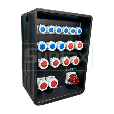 Syntax MD4 Three Phase 125A Power Distro Box In PE IP67 With Schneider Breakers For Qatar Swimming Match 630x430x900mm