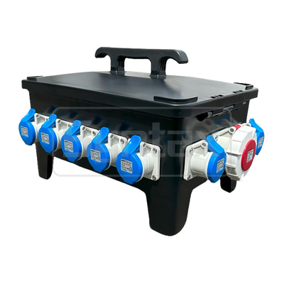 Syntax MP36 Portable Distribution Box Waterproof 32A/5P Inlet with 12 nos 16A Sockets & 1 nos 32A/5P Socket