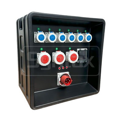 Syntax MD3 63AMP Three Phase Portable Distribution Panels HDPE IP67 With Schneider Breakers for Event Power 63x43x68cm