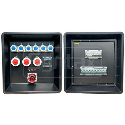 Syntax MD3 63AMP Three Phase Portable Distribution Panels HDPE IP67 With Schneider Breakers for Event Power 63x43x68cm