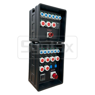 Syntax MD3 63AMP Three Phase Portable Distribution Panels HDPE IP67 With Schneider Breakers for Event Power 63x43x68cm