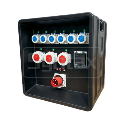 Syntax MD3 63AMP Three Phase Portable Distribution Panels HDPE IP67 With Schneider Breakers for Event Power 63x43x68cm