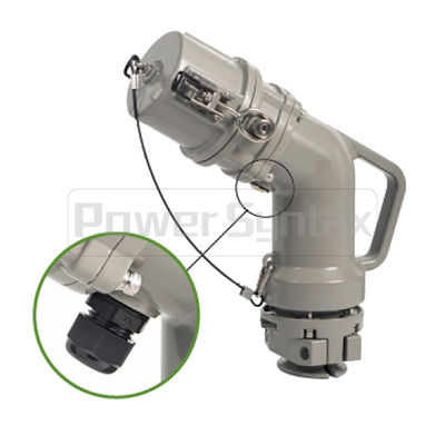PowerSyntax Shore Power High Current Industrial Female Plug Angled Type 4P 250A 400V IP67 Part No. MB250A-BS-B