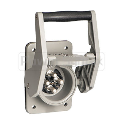 PowerSyntax Shore Power High Current Industrial Panel Mounted Male Socket 4P 350A 400V IP67 Part No. MB350A-BP