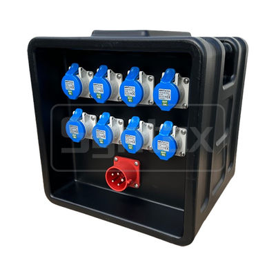 Syntax MD1 Three Phase 32AMP HDPE Portable Distribution Board IP67 For Stage Electrical Power Supply 430x380x460mm