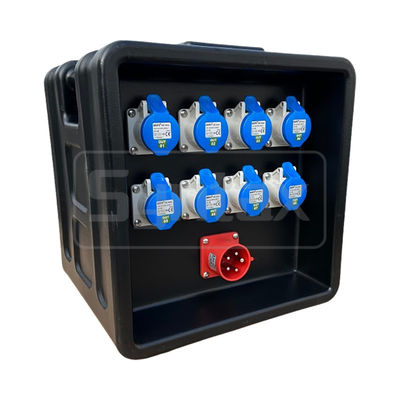 Syntax MD1 Three Phase 32AMP HDPE Portable Distribution Board IP67 For Stage Electrical Power Supply 430x380x460mm