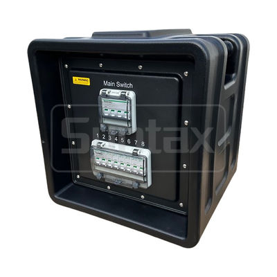 Syntax MD1 Three Phase 32AMP HDPE Portable Distribution Board IP67 For Stage Electrical Power Supply 430x380x460mm