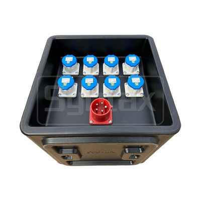 Syntax MD1 Three Phase 32AMP HDPE Portable Distribution Board IP67 For Stage Electrical Power Supply 430x380x460mm