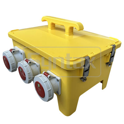 Syntax MP36 Portable Power Distribution Boxes IP67 Waterproof 125A/5P Inlet Three Phase Electric Power Distro 47.8*34*33CM