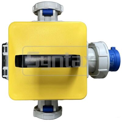 Syntax MZ6 IP67 Waterproof Industrial Portable Distribution Box 32A/3P Single Phase 230v Outdoors Yellow & Black Box 20*20*21.5CM