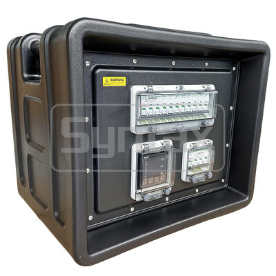 Syntax MD2 5P 63A 400v Three Phase Portable Distribution Boards HDPE IP67 Waterproof With Schneider Breakers for Event Power 530x380x460mm