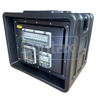 Syntax MD2 5P 63A 400v Three Phase Portable Distribution Boards HDPE IP67 Waterproof With Schneider Breakers for Event Power 530x380x460mm