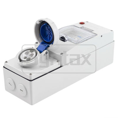 Syntax UBM316 Single Phase 16A/3P 220v Industrial Socket Outlet Box IP66 Waterproof Supply Box 101*294*135mm