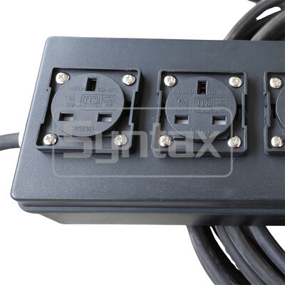Syntax CT2 Heavy-Duty 16A Industrial to 4-Way UK & 1-Way CEE Power Splitter 430*120*70mm