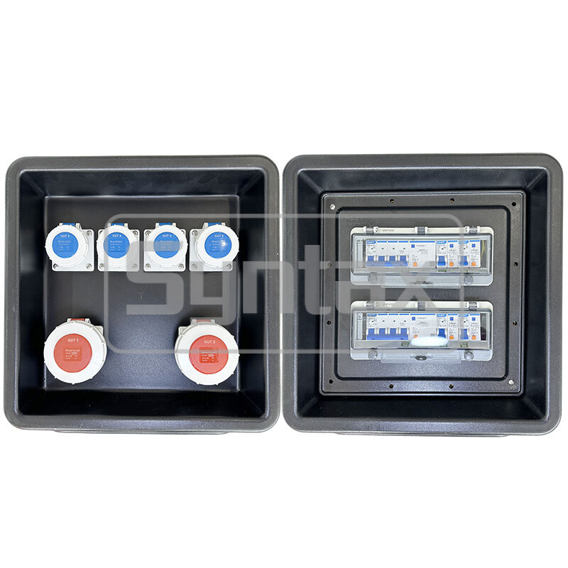 Syntax MD1 Three Phase 100AMP HDPE Portable Distribution Box IP67 Waterproof with Differential Protection