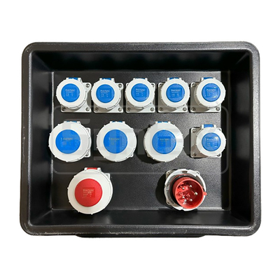 シンタックス MD2 3相 32A HDPE ポータブル配送箱 IP67 RCBO For Qatar スイミングマッチ 530x380x460mm