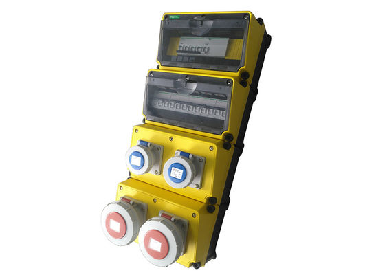 CJシリーズCJ48ステップ携帯用配電箱産業プラグおよびソケットおよびMCB AC 380Vと取付けられている4つの層