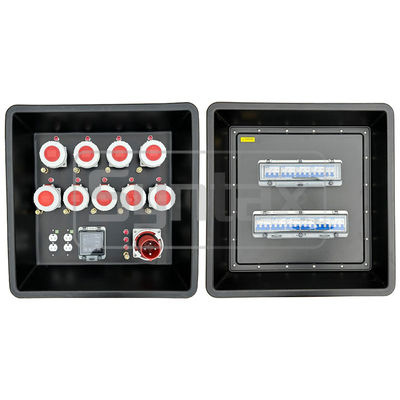 シンタックス MD3 4P 63A 3相ポータブル配送ボード HDPE IP67 イベントパワー 630x430x680mm のブレーカー付き