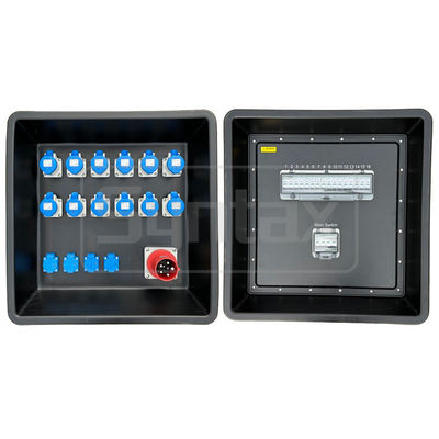 シンタックス MD3 5P 63A 3相ポータブル配送ボード HDPE IP67 イベントパワー 630x430x680mm のブレーカー付き