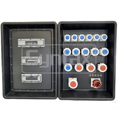 シンタックス MD4 3相 63AMP IP67 防水 HDPE ポータブル パワー ディストリビューション ボード カタールのFIFAスポーツイベント 630x430x900mm